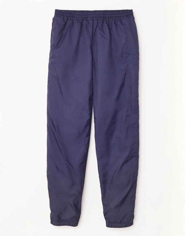 Vintage Mens Tracksuit Trousers Joggers Large Navy Blue Colourblock