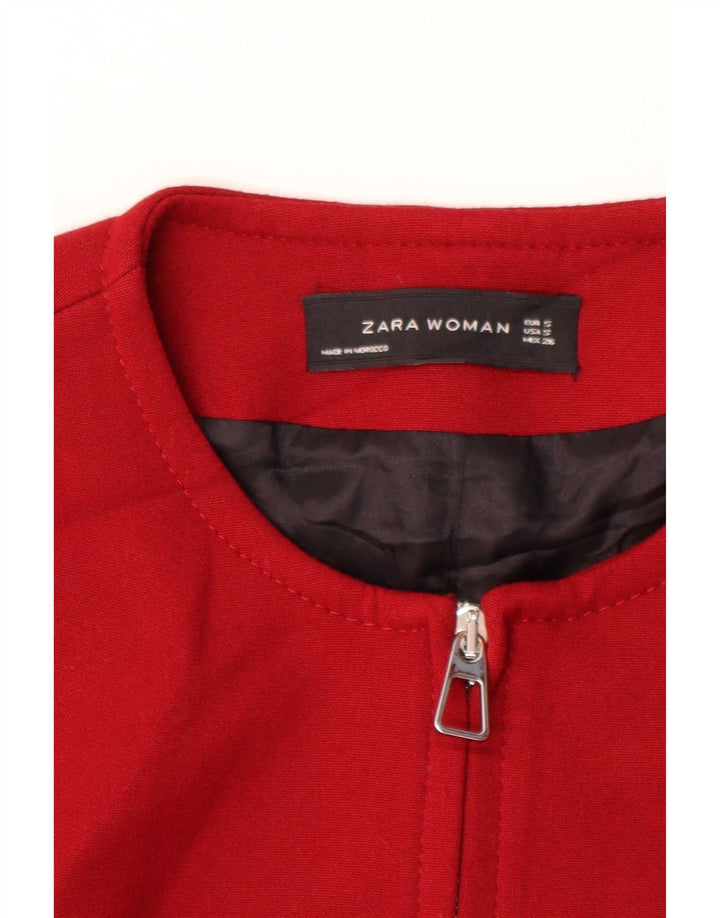 Zara Manteau Femme UK 10 Petit Rouge