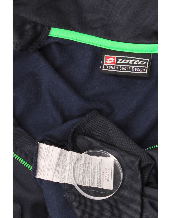 Lotto Mens Graphic Tracksuit Top Jacket UK 40/42 Large Navy Blue Polyester