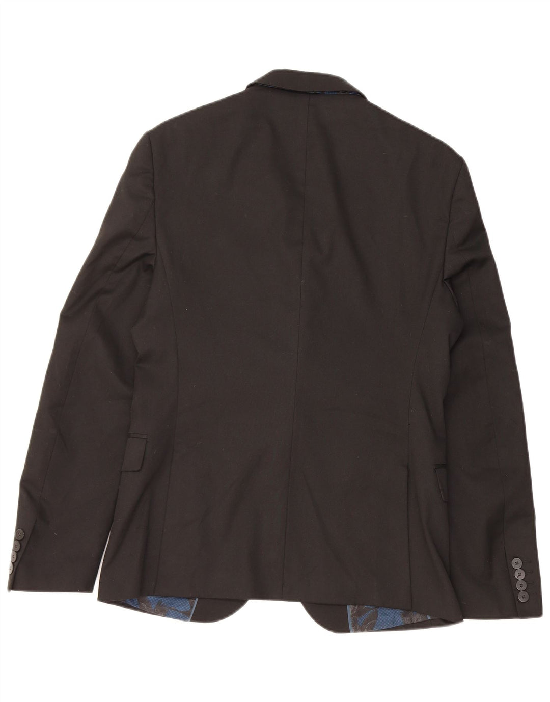 ZARA Herre 2-knaps blazerjakke EU 48 Medium Sort