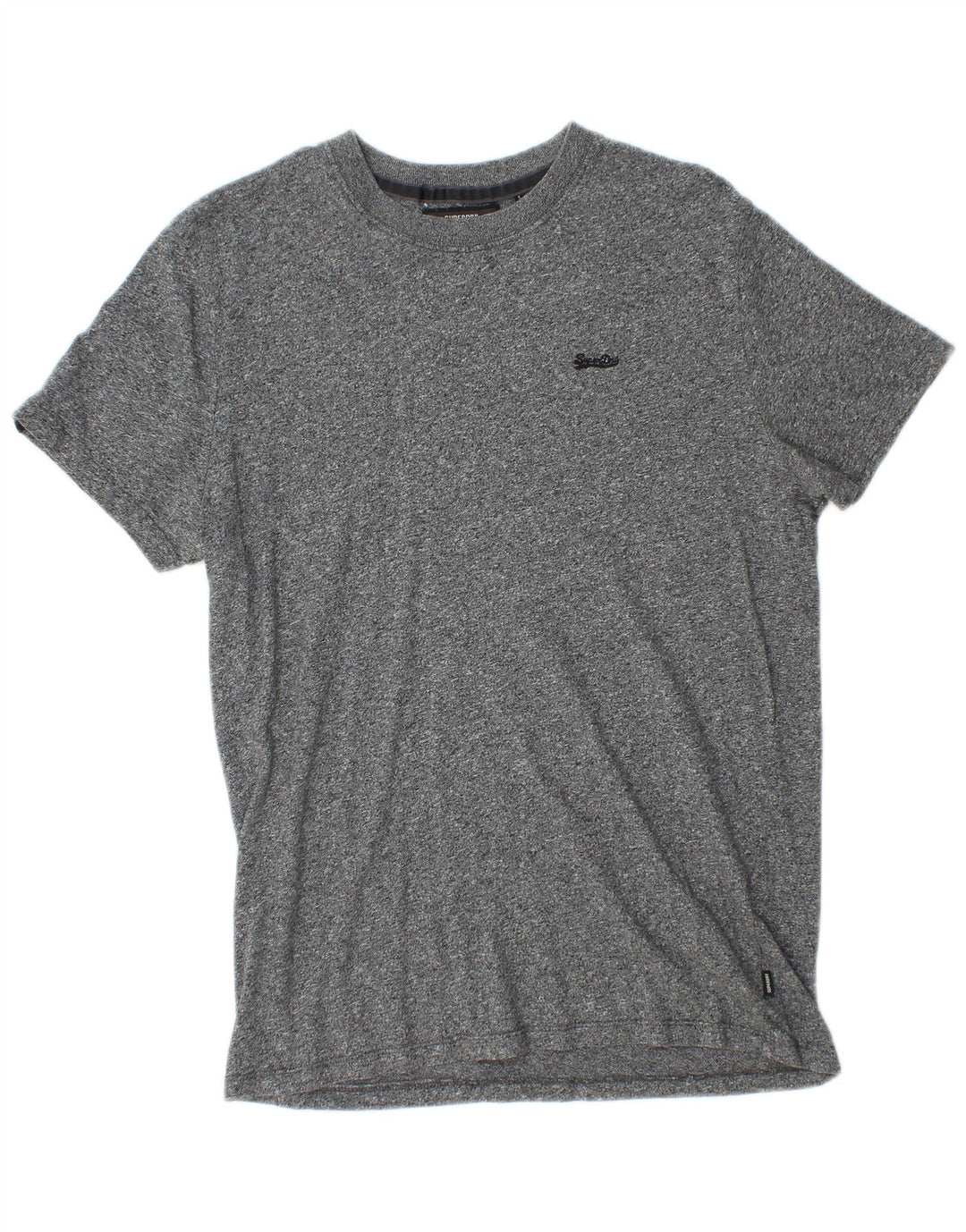 Superdry Mens T-Shirt Top Medium Grey Flecked Cotton