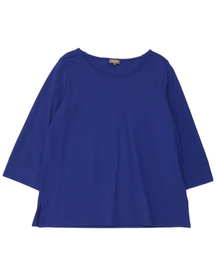 Jaeger Dame Top 3/4 ærmet UK 18 XL Blå Viscose