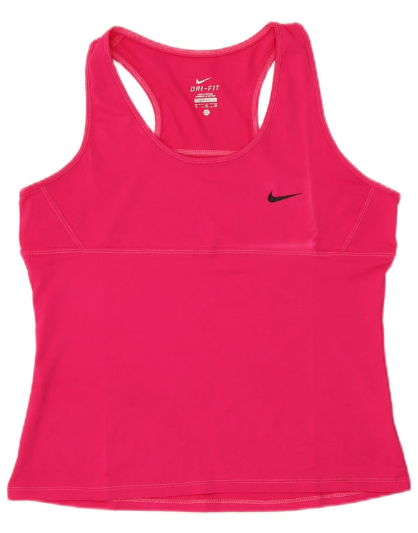 Nike Ženski Dri Fit Vest Top UK 18 XL Ružičasti poliester