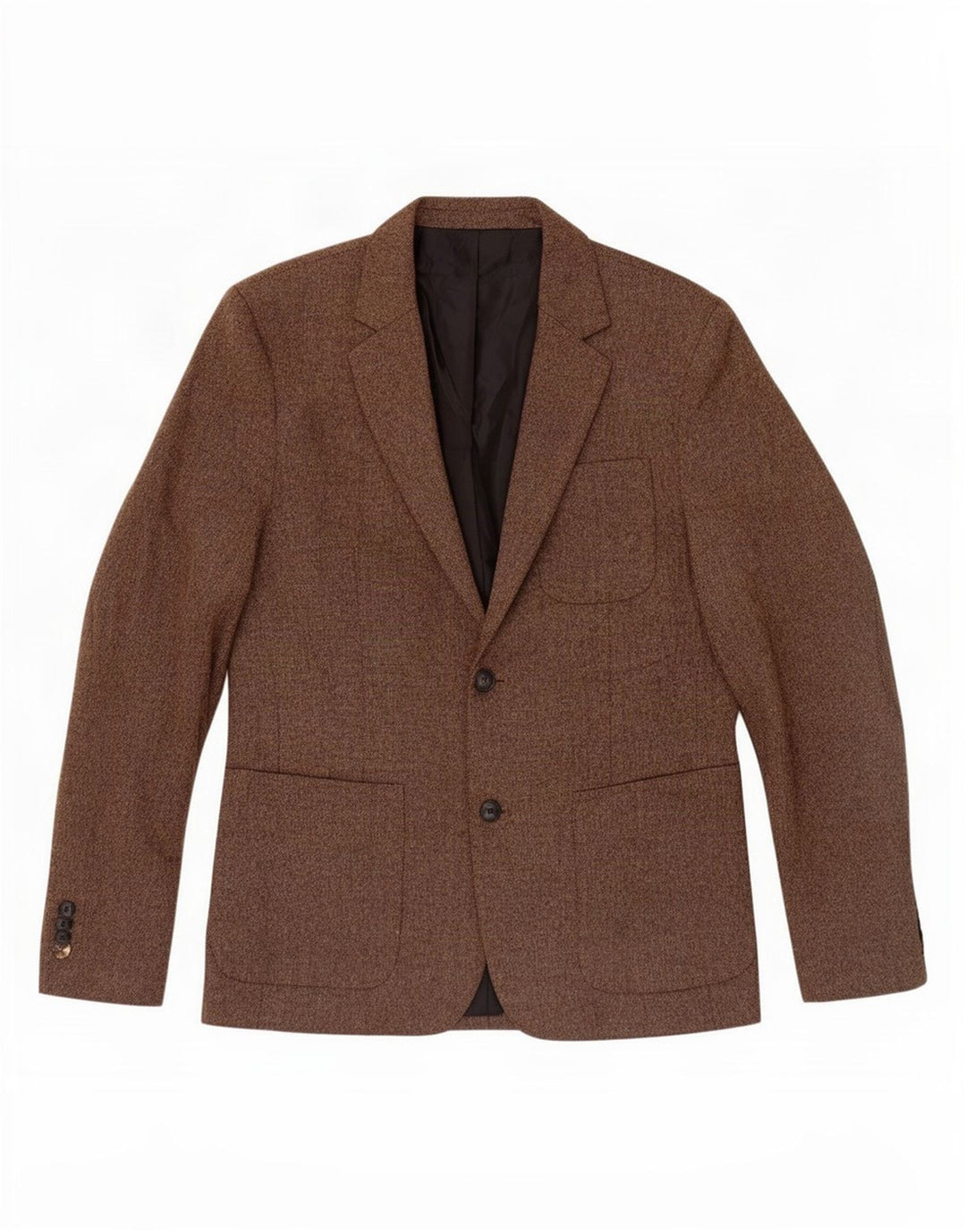 Jack & Jones Mens 2 Button Blazer Jacket IT 50 Large Brown Polyester