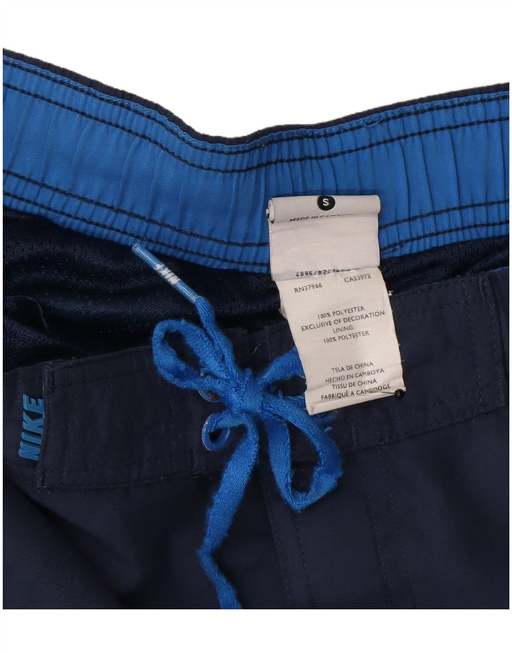 Nike Mens Swimming Shorts Small  Navy Blue Colourblock Polyester