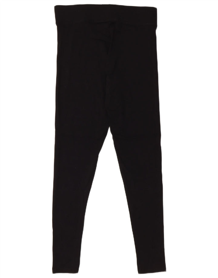 Marks & Spencer Womens Leggings UK 12 Medium Black Cotton