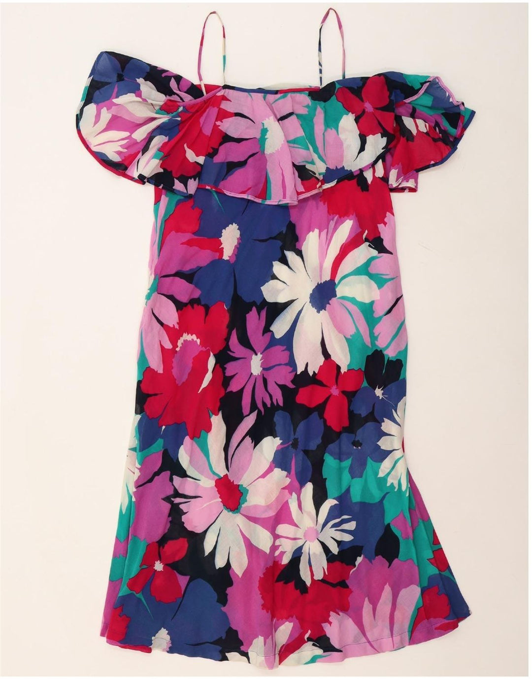 VINTAGE Womens Sundress IT 44 Medium Multicoloured Floral Cotton Vintage Vintage and Second-Hand Vintage from Messina Hembry 
