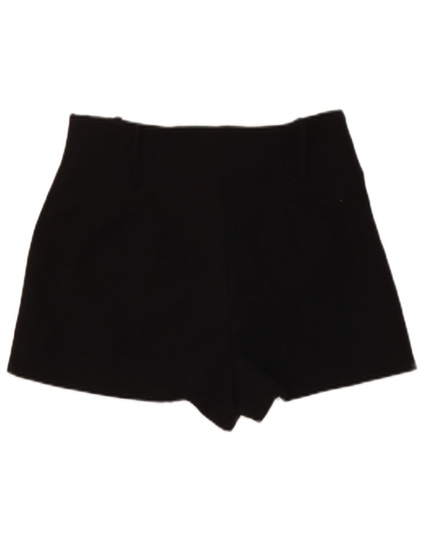 Zara Womens High Waist Hot Pants Medium W28 Black Polyester