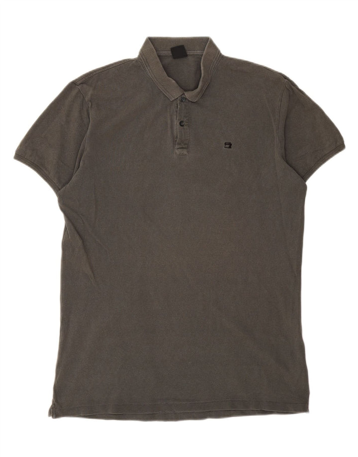 SCOTCH & SODA Mens Polo Shirt XL Grey Cotton Vintage Scotch & Soda and Second-Hand Scotch & Soda from Messina Hembry 