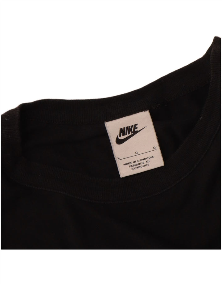 Nike Mens Graphic T-Shirt Top Large Black Cotton