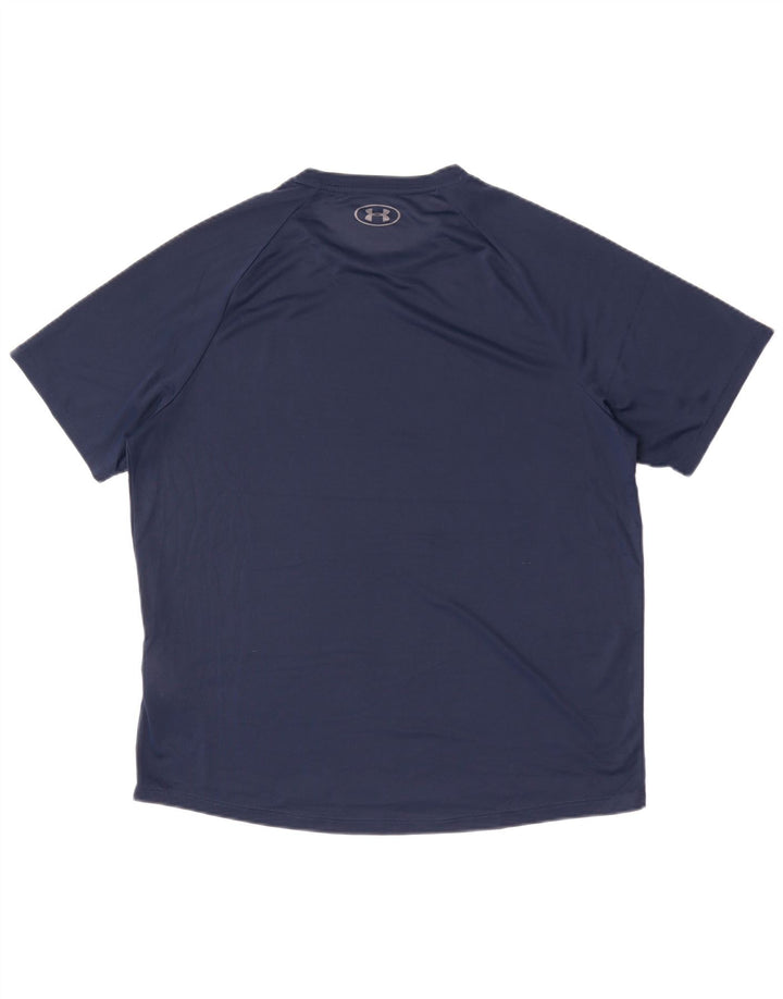 Under Armour Herren T-Shirt Top Large Marineblau Polyester