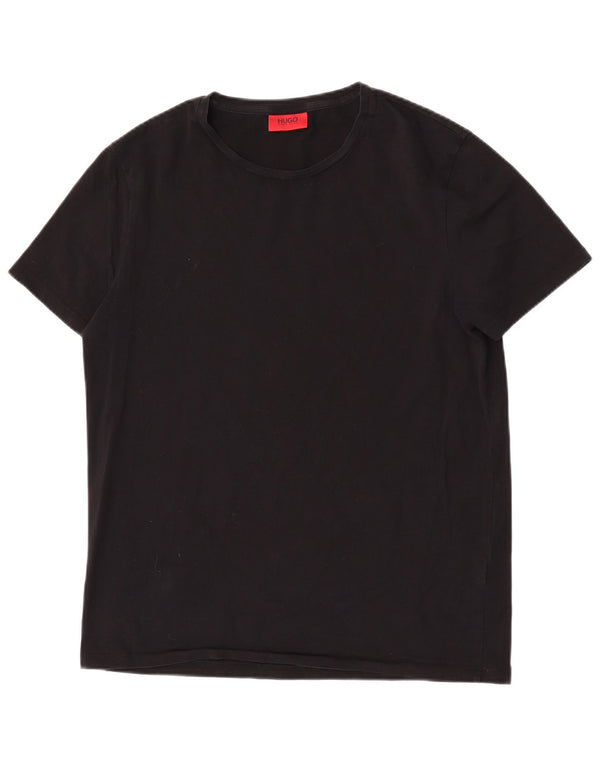 Hugo Boss Mens T-Shirt Top XL Black Cotton
