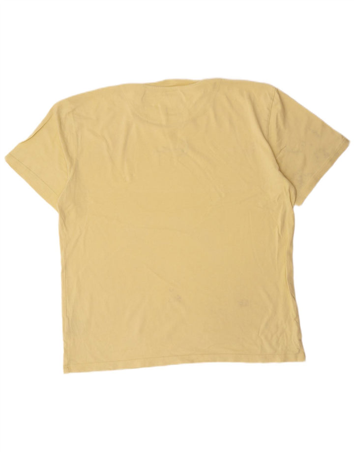 Karl Kani Mens Graphic T-Shirt Top Medium Yellow Cotton