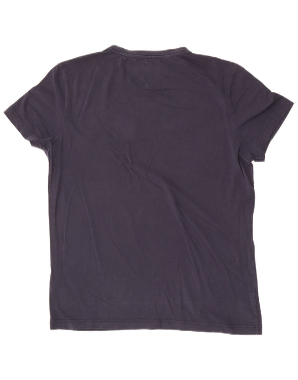 Tommy Hilfiger Mens T-Shirt Top Large Navy Blue Cotton