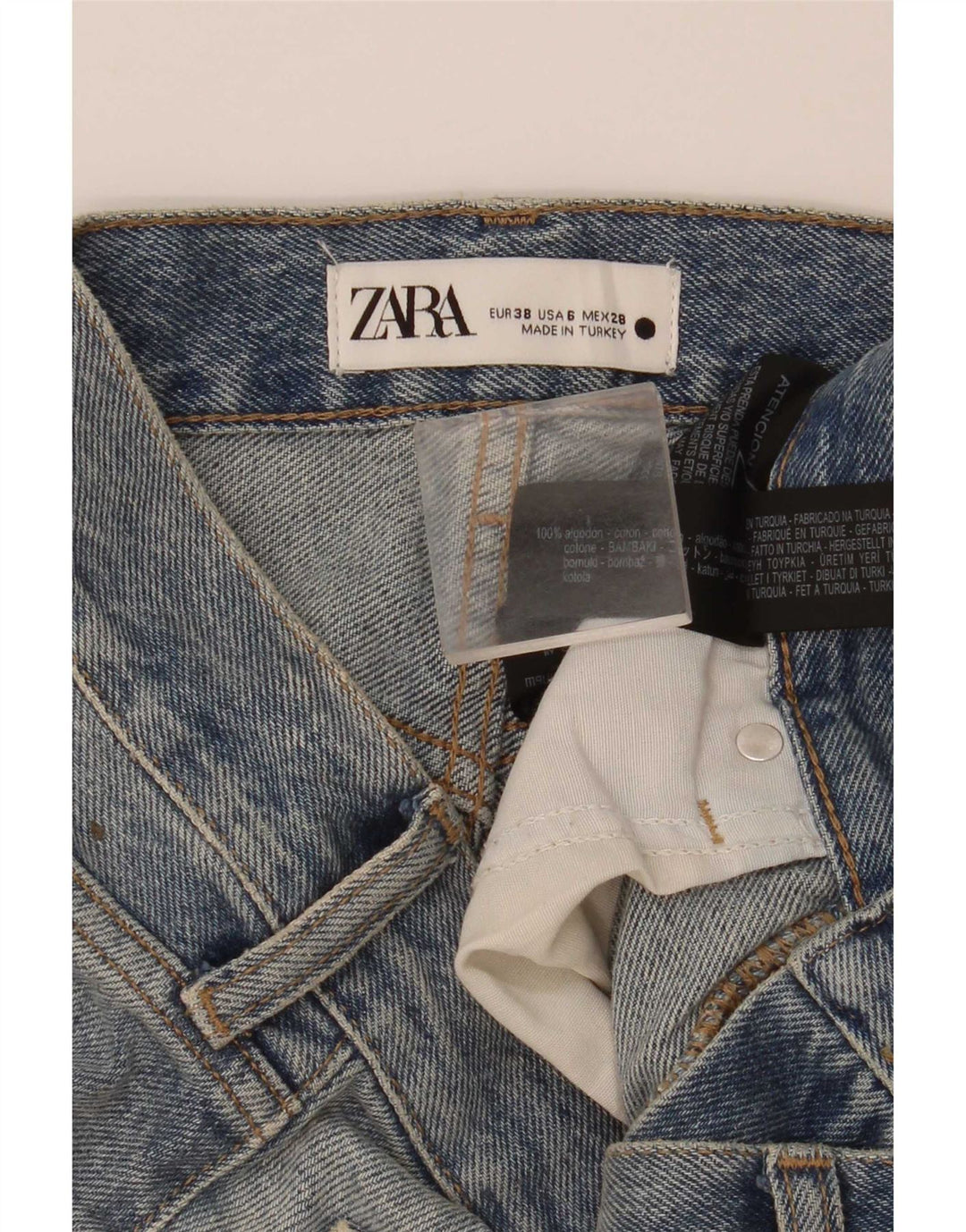 Zara Womens Denim Shorts EU 38 Small W28 Blue Cotton
