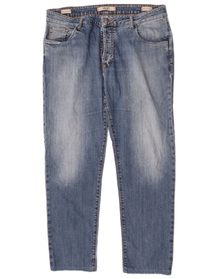Liu Jo Mens Regular Slim Jeans W38 L31 Blue Cotton