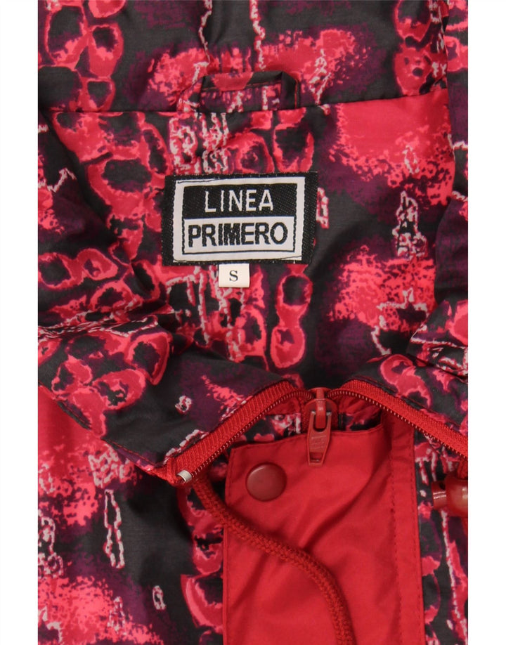 LINEA PRIMERO Mens Abstract Pattern Windbreaker Jacket UK 36 Small Red Vintage Linea Primero and Second-Hand Linea Primero from Messina Hembry 