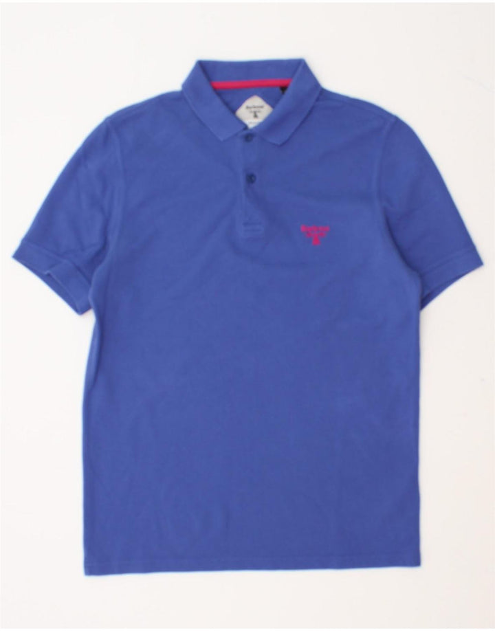 BARBOUR Mens Polo Shirt Medium Blue Cotton Vintage Barbour and Second-Hand Barbour from Messina Hembry 