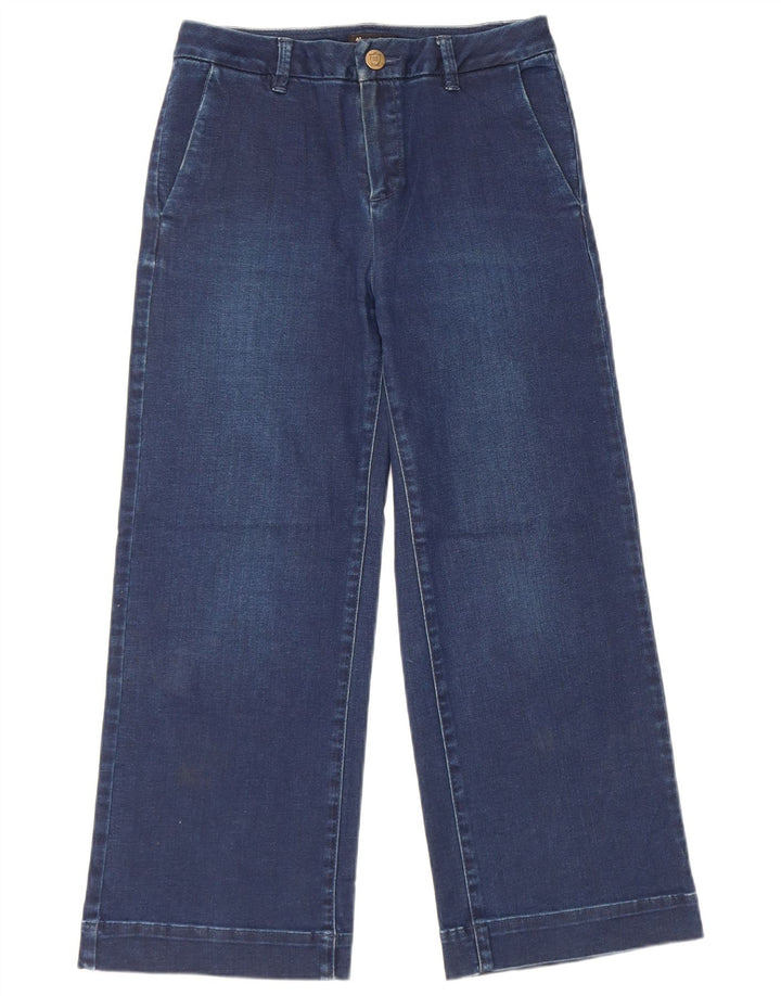 Massimo Dutti Womens Crop Wide Leg Jeans W26 L23 Blue