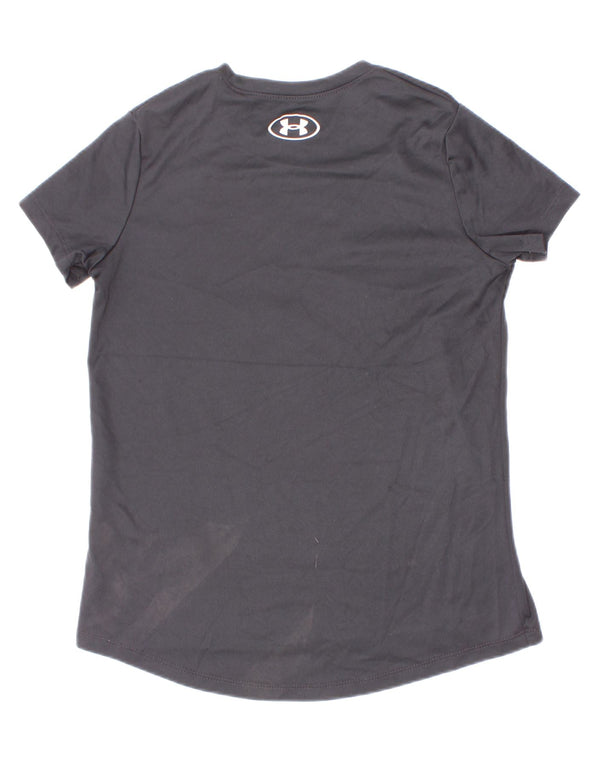 Under Armour Boys Graphic T-Shirt Top 7-8 Years Small Grey Polyester