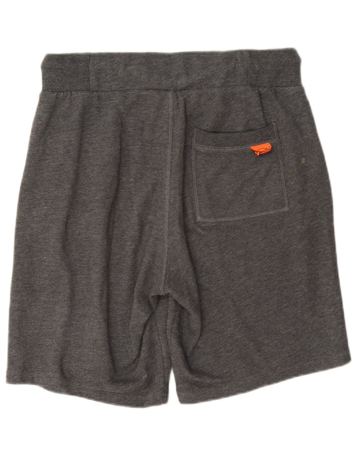 Superdry Mens Graphic Sport Shorts Small Grey Cotton