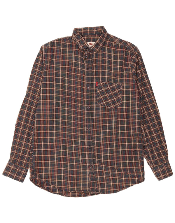 Camicia Levi's da uomo slim fit XL blu navy a quadri