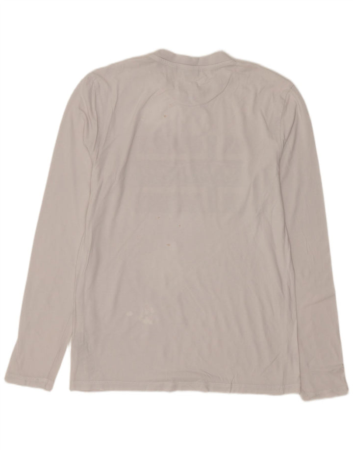 NAPAPIJRI Mens Graphic Top Long Sleeve Medium White Cotton