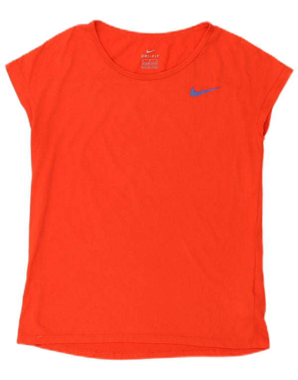 Nike Girls Dri Fit T-Shirt Top 13-14 år XL Orange Polyester