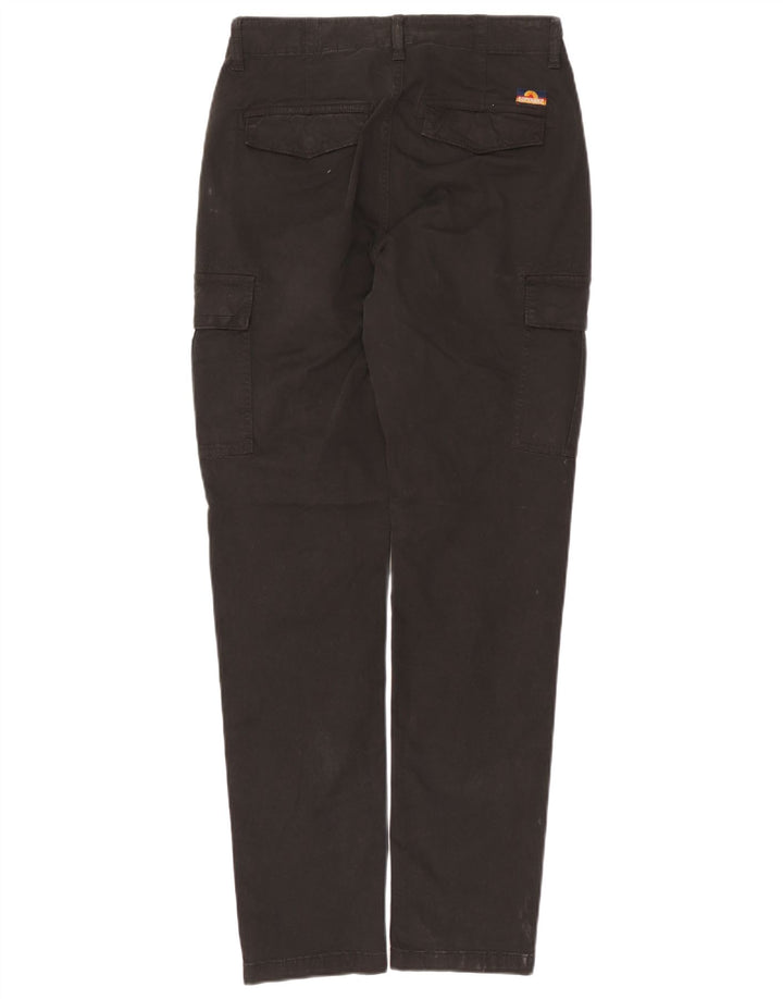 Superdry Mens Slim Cargo Trousers W28 L32 Black Cotton