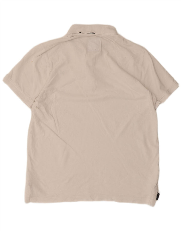 Crew Clothing Mens Polo Shirt Large White Cotton
