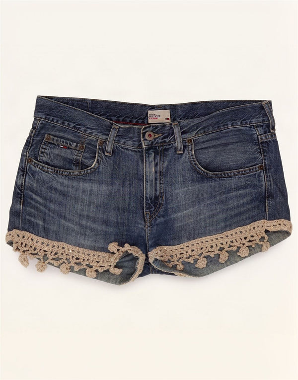 Tommy Hilfiger Damen Denim Shorts Medium W31 Blaue Baumwolle