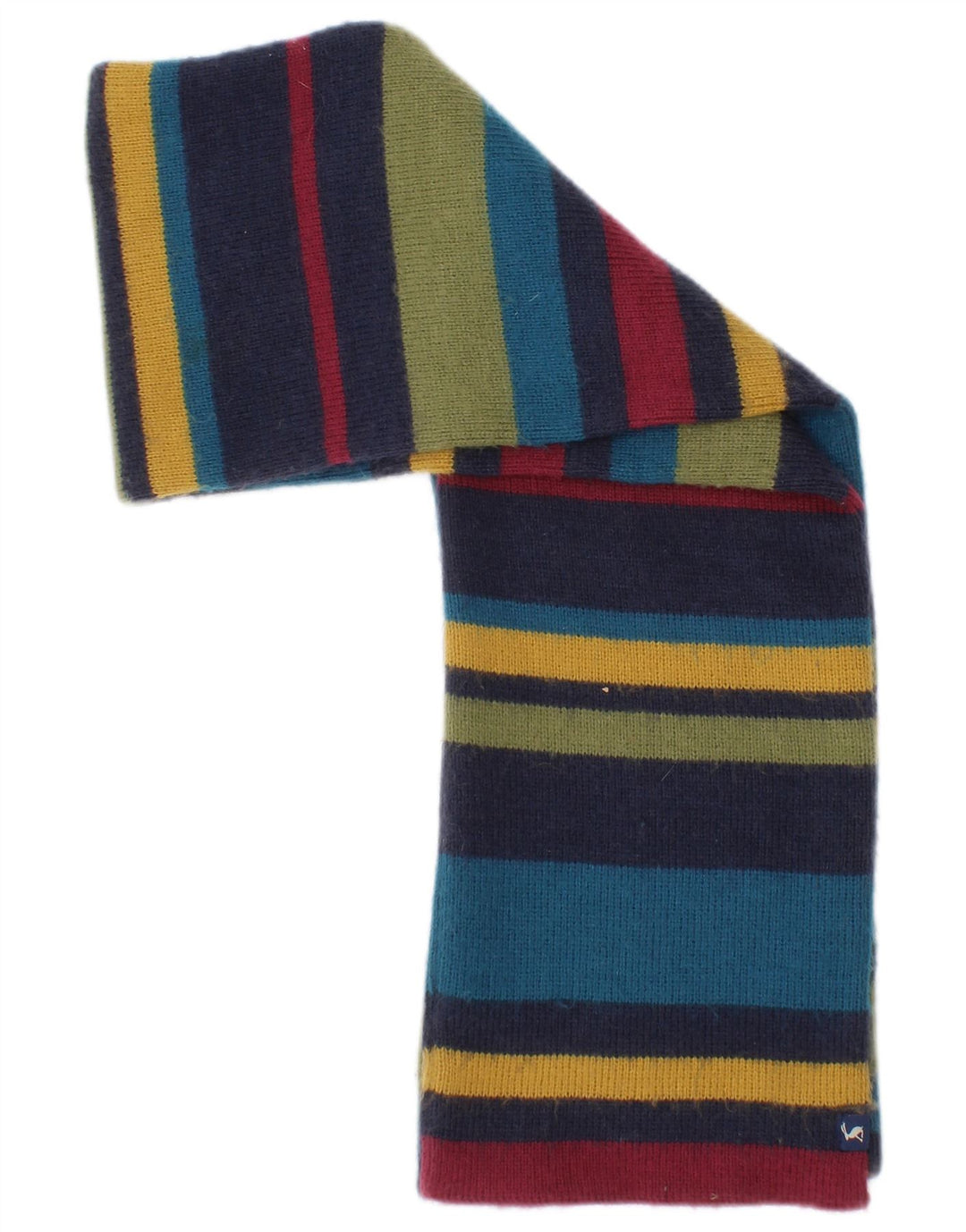 Joules Boys Scarf One Size Multicoloured Striped Acrylic