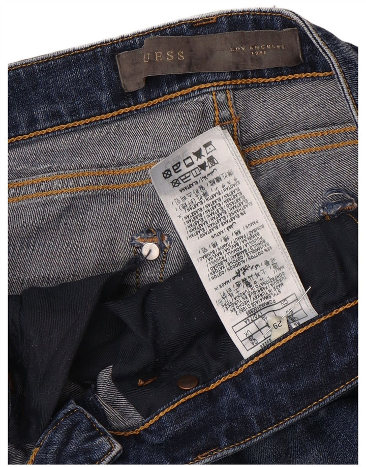 Guess Womens Straight Jeans W29 L31 Blue Cotton