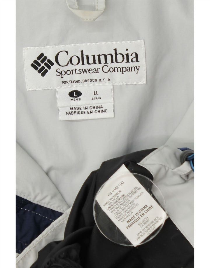 Columbia Mens Windbreaker Jacket UK 40 Large Blue Colourblock Nylon