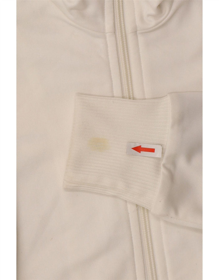 Jachetă de top pentru trening grafic Adidas pentru femei EU 38 Poliester alb mic