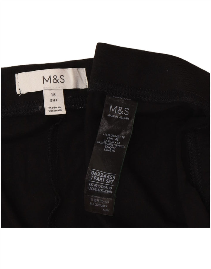 Marks & Spencer Womens Leggings UK 18 XL Black Cotton