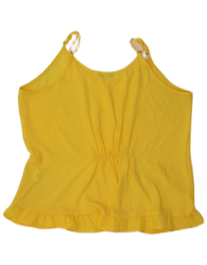 Benetton Dame Cami Top UK 16 Stor Gul Polyester