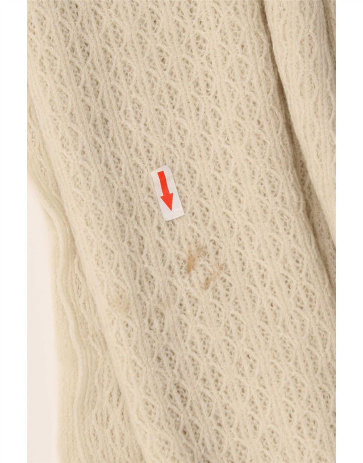 Marks & Spencer Womens Poncho Cardigan Sweater One Size Off White Acrylic