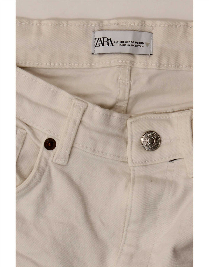Женские укороченные джинсы Zara EU 40 Medium W30 L23 белые
