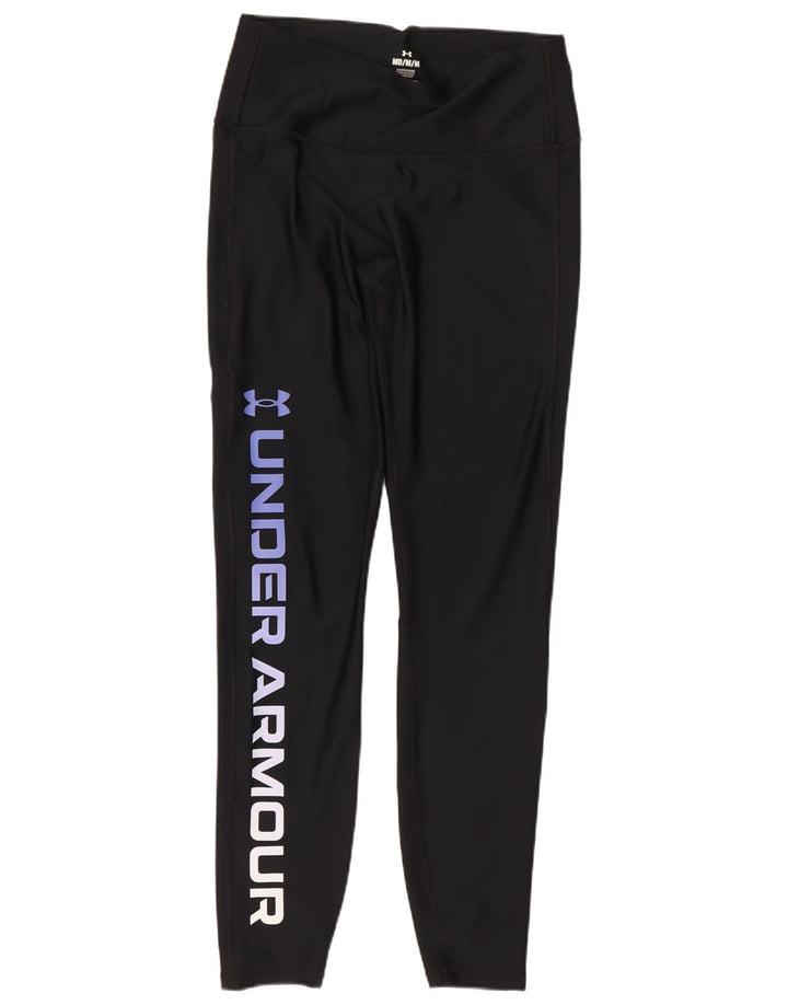 Under Armour Womens Compression Graphic Leggings UK 12 Medium Black