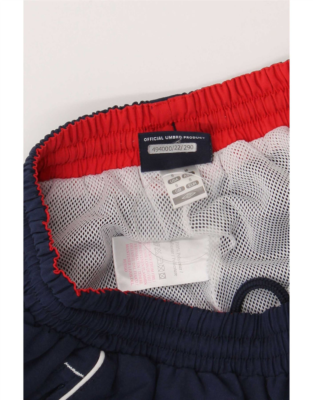 Umbro Mens Graphic Tracksuit Trousers Joggers Small Navy Blue Polyester