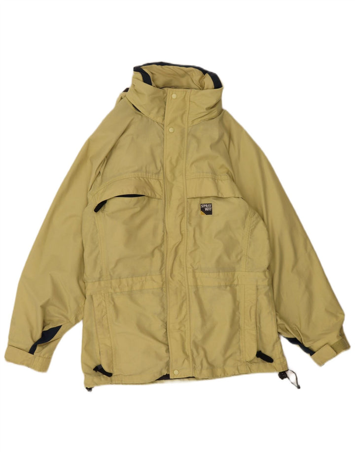 Sprayway Dame Hætte Oversized Regnjakke UK 10 Lille Gul Polyamid