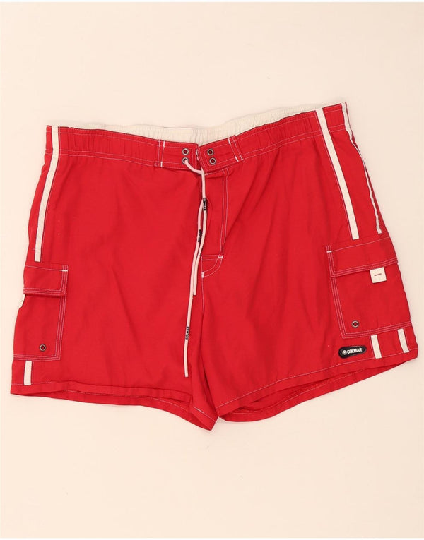 Colmar Short de Bain IT 50 Large Rouge Polyamide Colorblock Homme
