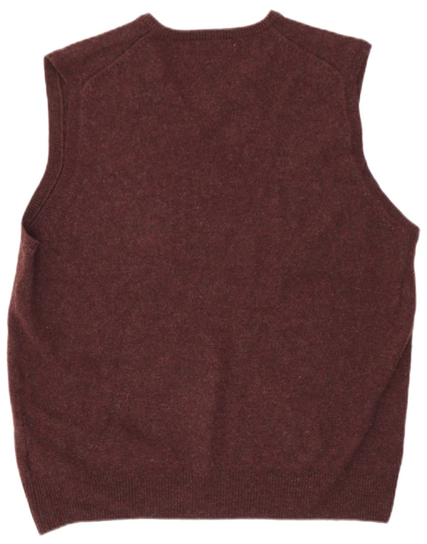 Marks & Spencer ženski prsluk bez rukava UK 18 XL Bordo Flecked Lambswool
