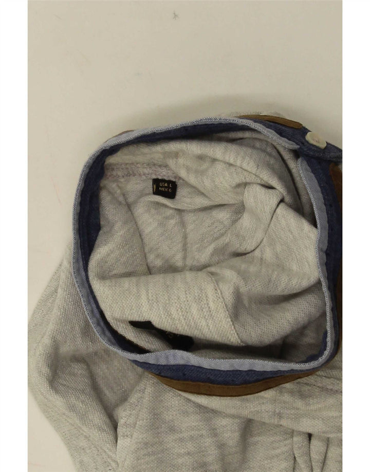 Massimo Dutti Herre Polo Shirt Stor Grå Stribet