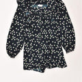 TOPSHOP Womens Playsuit UK 8 Small Black Floral Polyester | Vintage Topshop | Thrift | Second-Hand Topshop | Used Clothing | Messina Hembry 