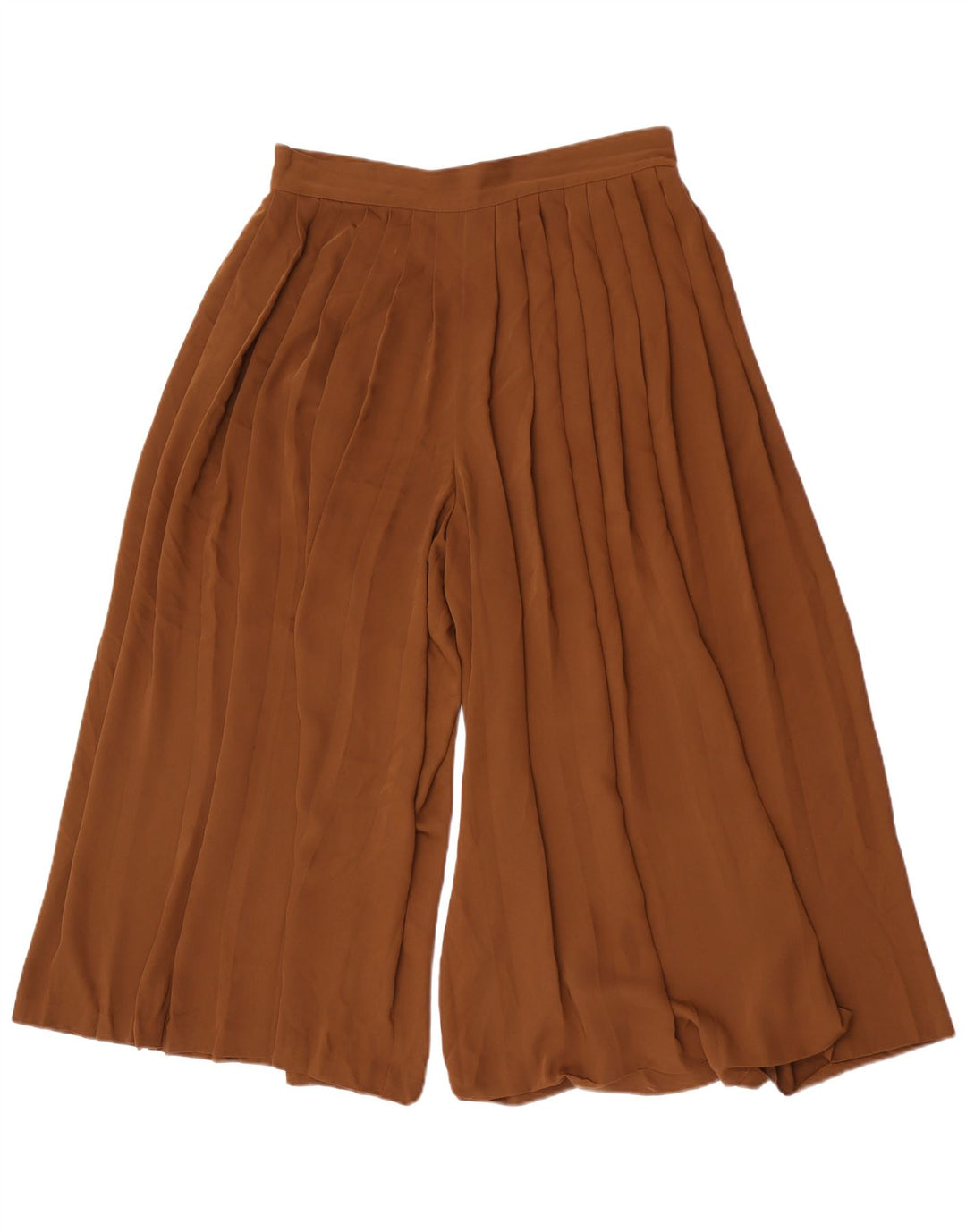 Massimo Dutti Dame Cullotes Capri Bukser Large W32 L22 Brun Polyester