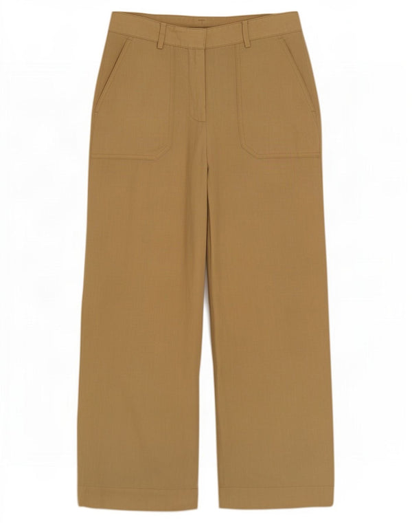 Spodnie damskie Massimo Dutti z wysokim stanem i szerokimi nogawkami EU 38 Small W28 L25 Beżowe