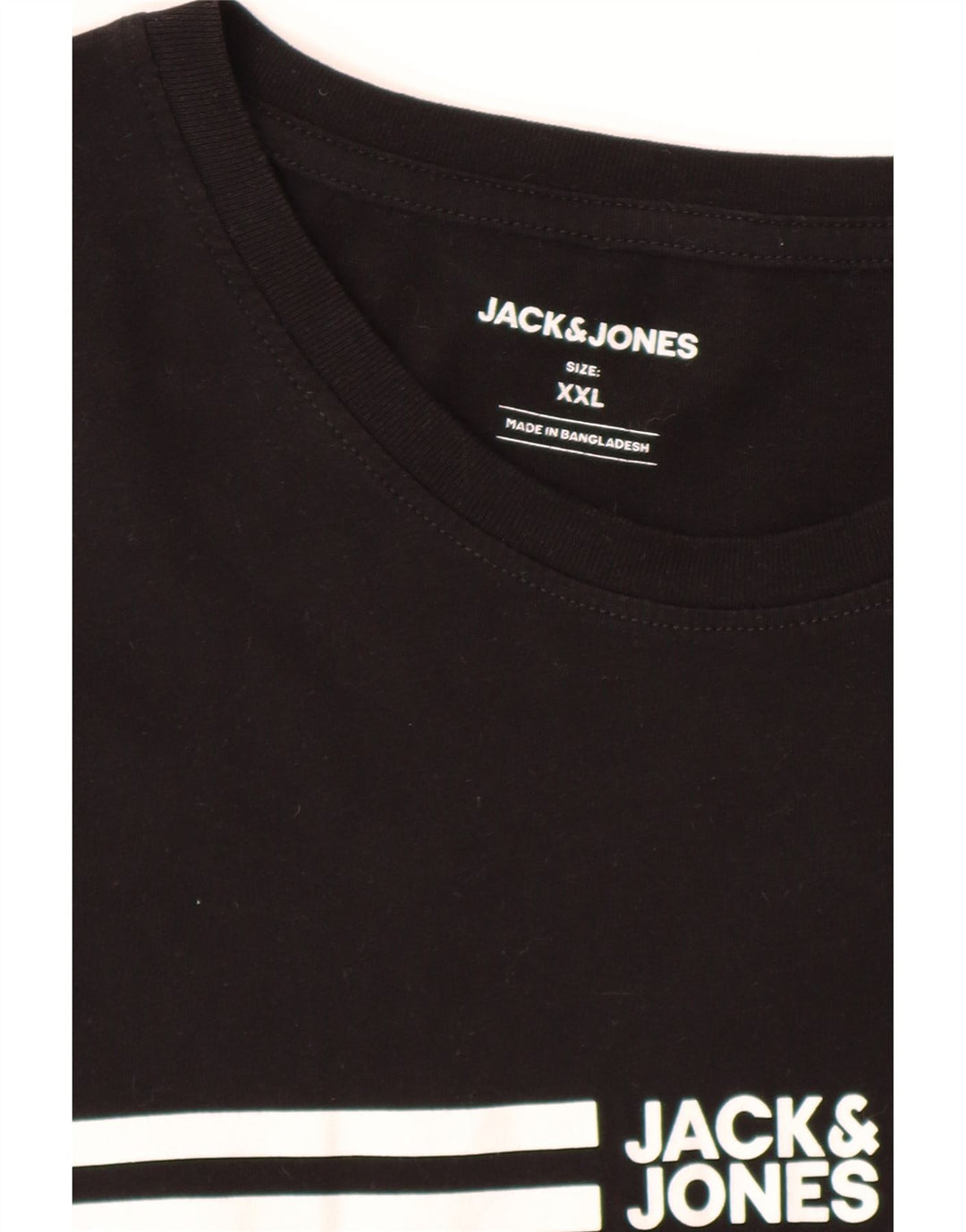 JACK & JONES Mens T-Shirt Top 2XL Grey Colourblock