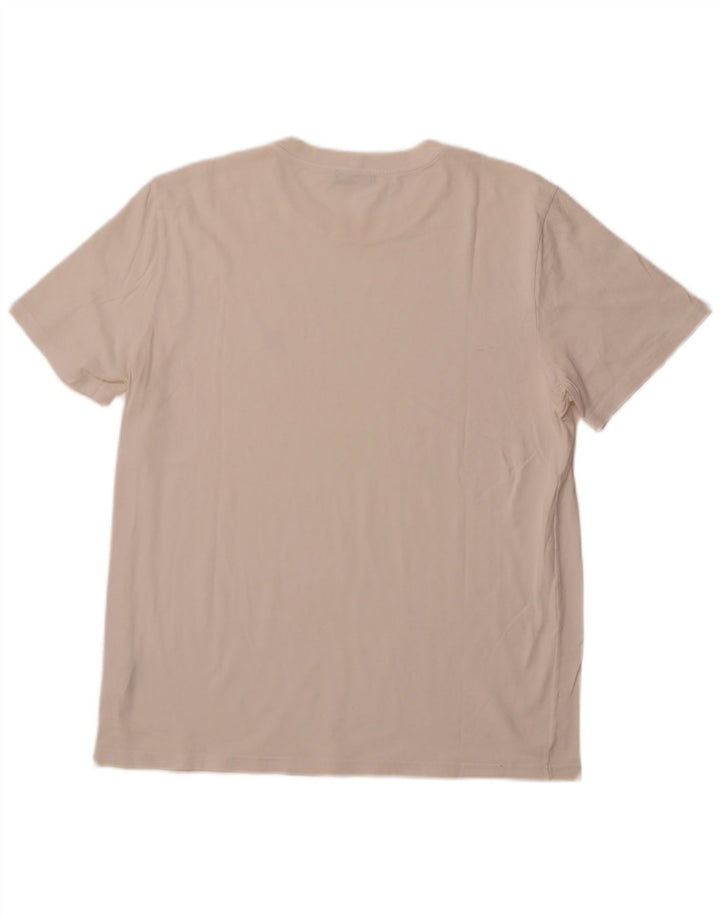 BENETTON Mens T-Shirt Top Large White Cotton